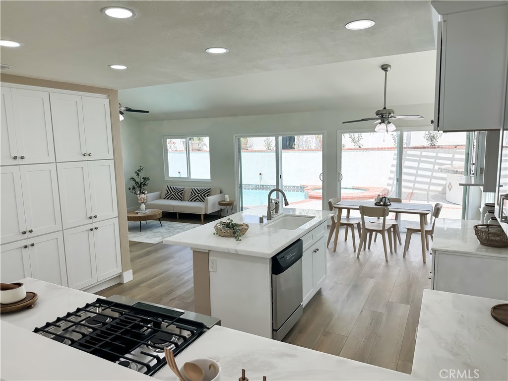 Remodeled kitchen and dining space